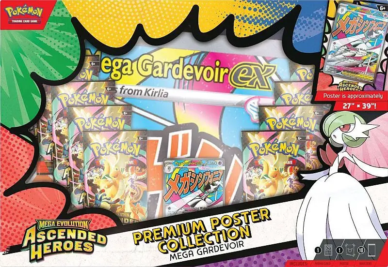 Mega Evolution Ascended Heroes Mega Gardevoir EX Premium Poster Collection Boks