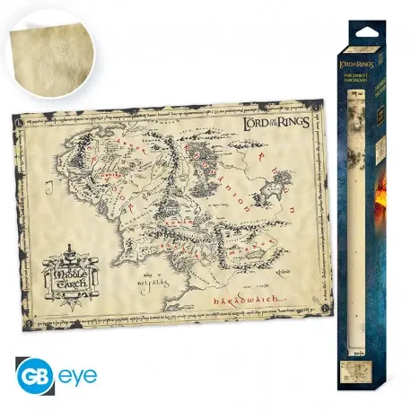 Middle Earth Parchment Poster 66x46 cm