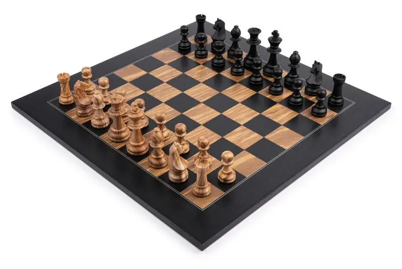 Chess Set Black Olive Deluxe 50mm Field