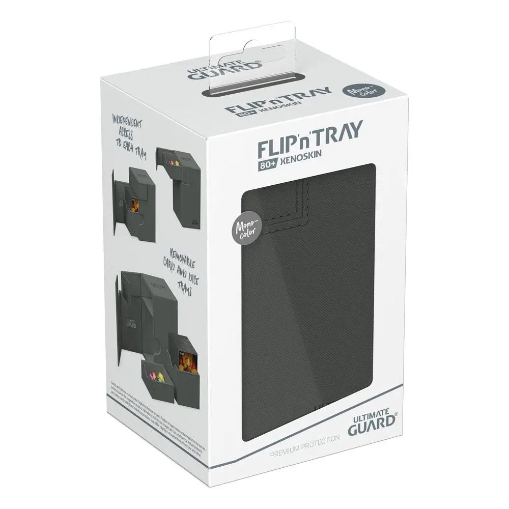 Flip 'n' Tray Deck Case Grey Monocolor XenoSkin Standard Size (80+)