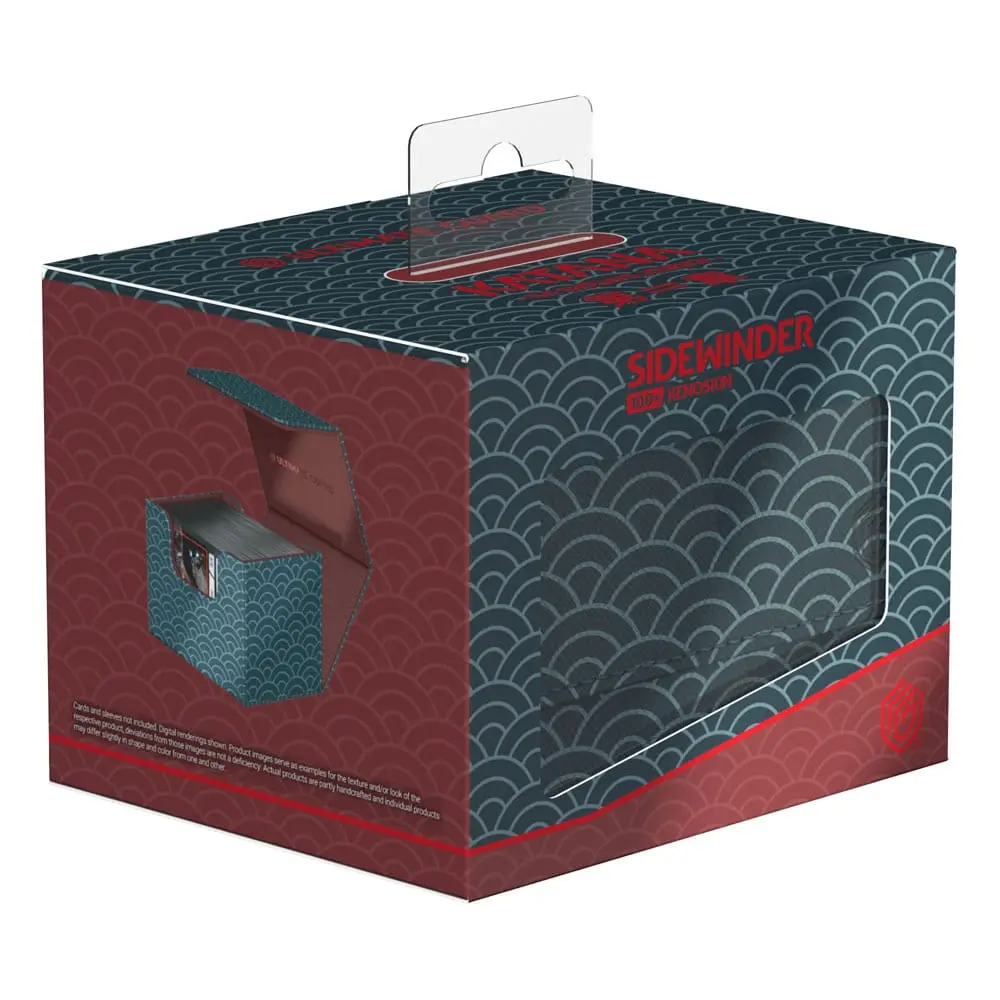 Sidewinder Deck Case Seigaiha (Dark Blue/Dark Red) Katana: Shogun's Journey Part 2 Standard Size Xenoskin (100+)