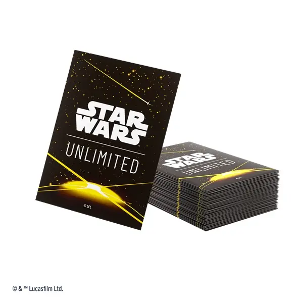 Star Wars Unlimited Premium Card Back Yellow Standard Size Sleeves (60+1)