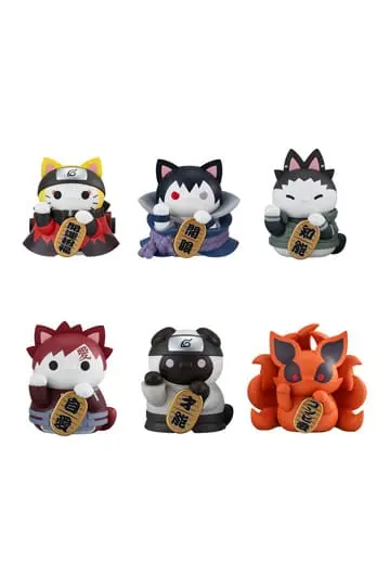 Nyaruto! Fortune Cats Naruto Uzumaki & Friends Version Mega Cat Project Trading Figure 7 cm