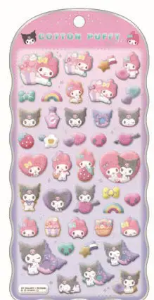 My Melody & Kuromi Cotton Puffy Stickers