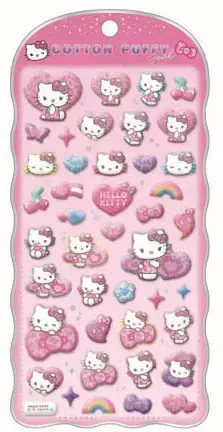 Hello Kitty Leopard Cotton Puffy Stickers