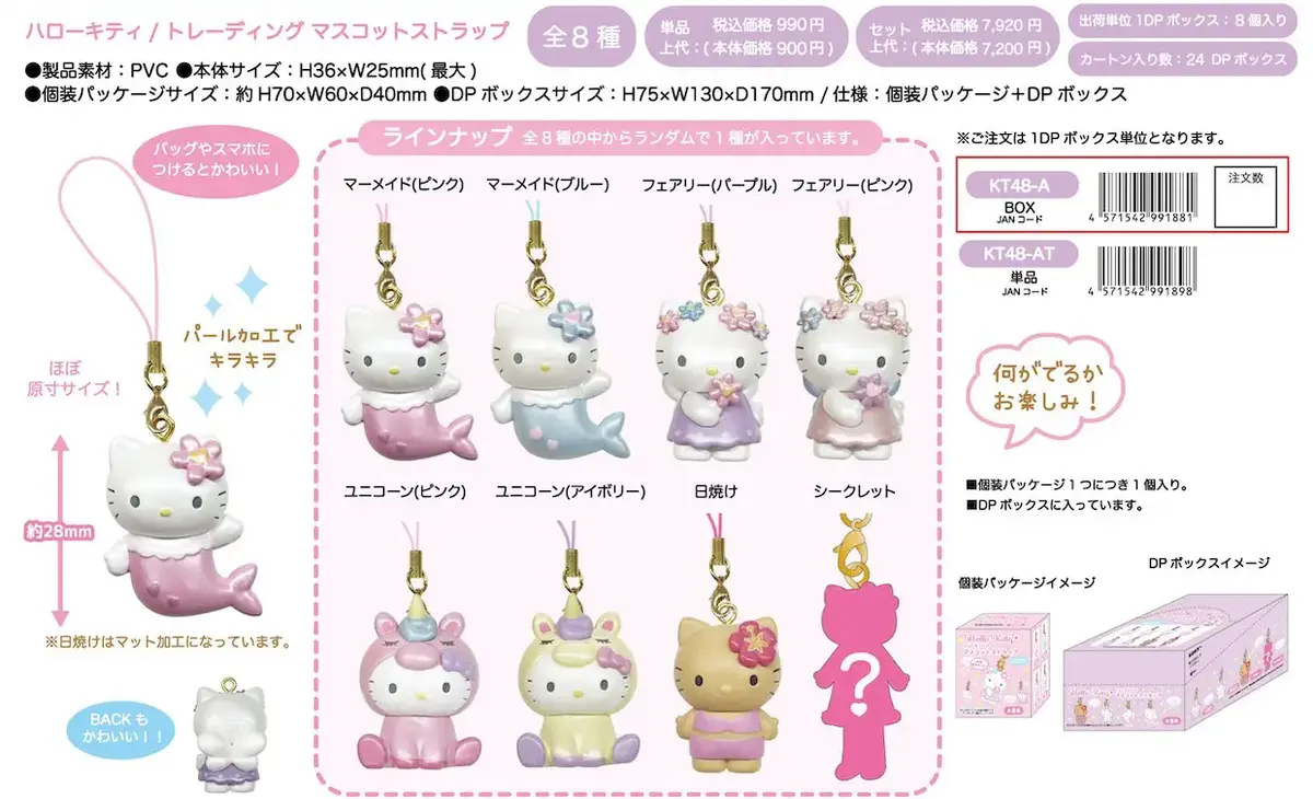Hello Kitty Mascot Strap Trading Figure