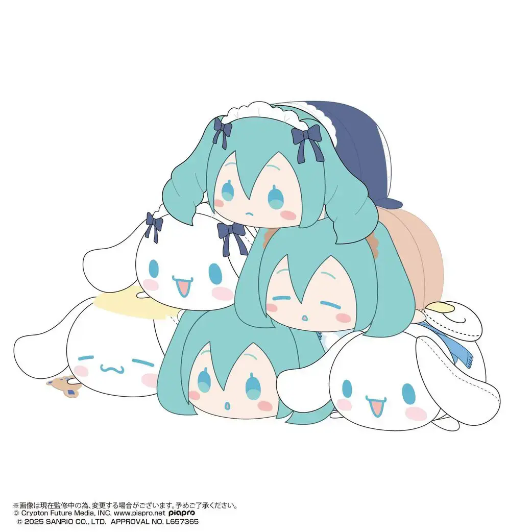 Hatsune Miku x Cinnamoroll Potekoro Mascot 3 Trading Figure