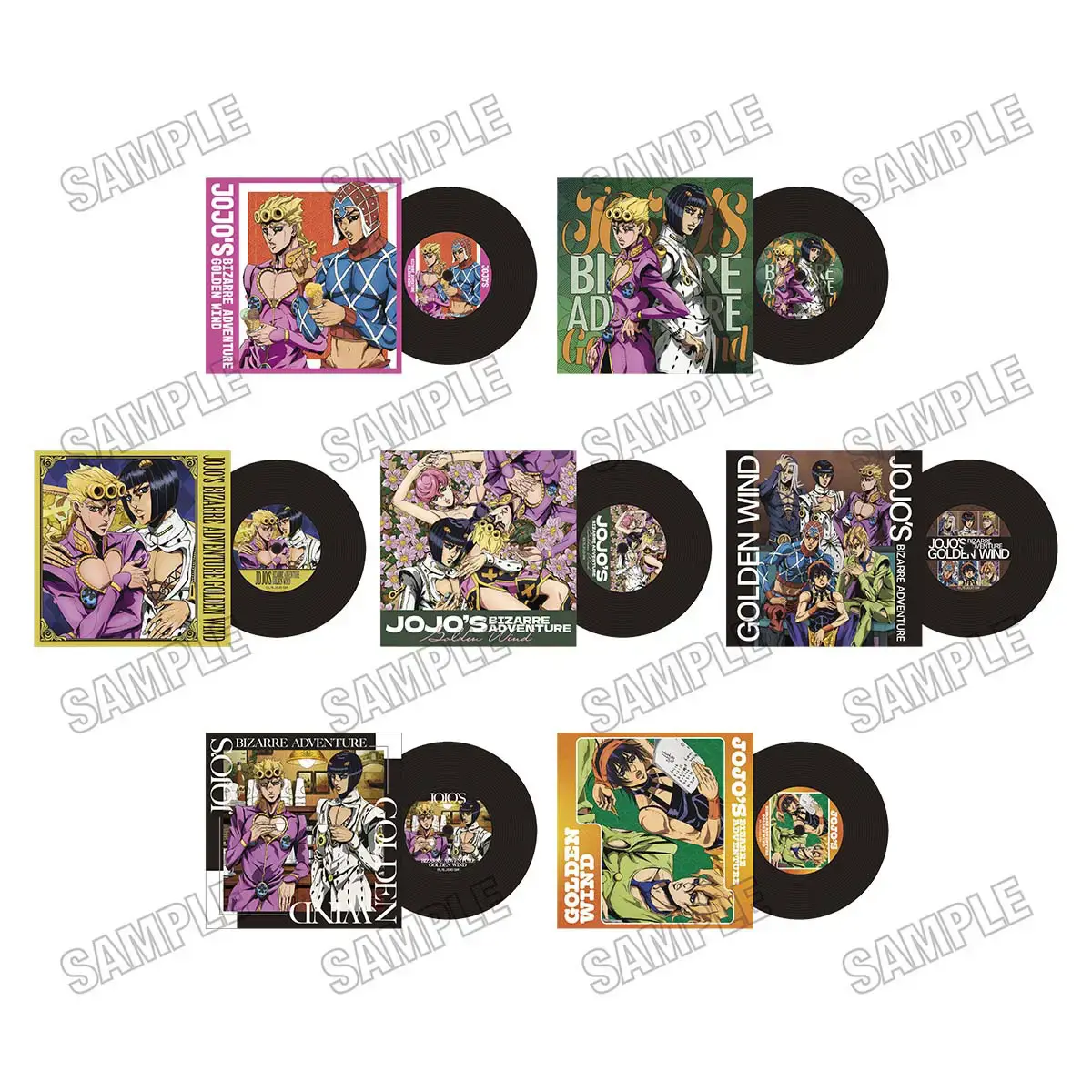 Jojo's Bizarre Adventure: Golden Wind Record-Style Trading Coaster