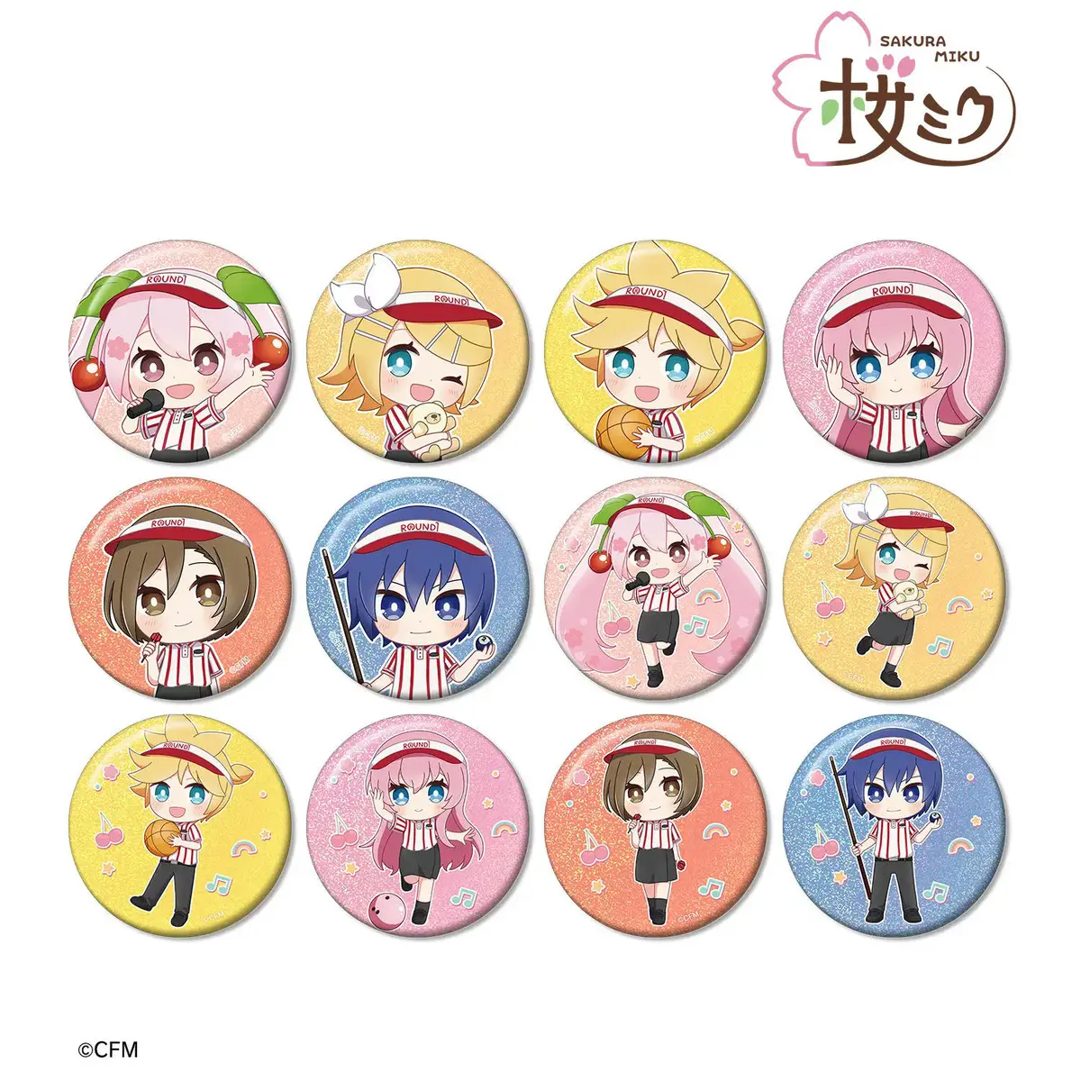 Hatsune Miku Chibi Character Trading Holographic Badge