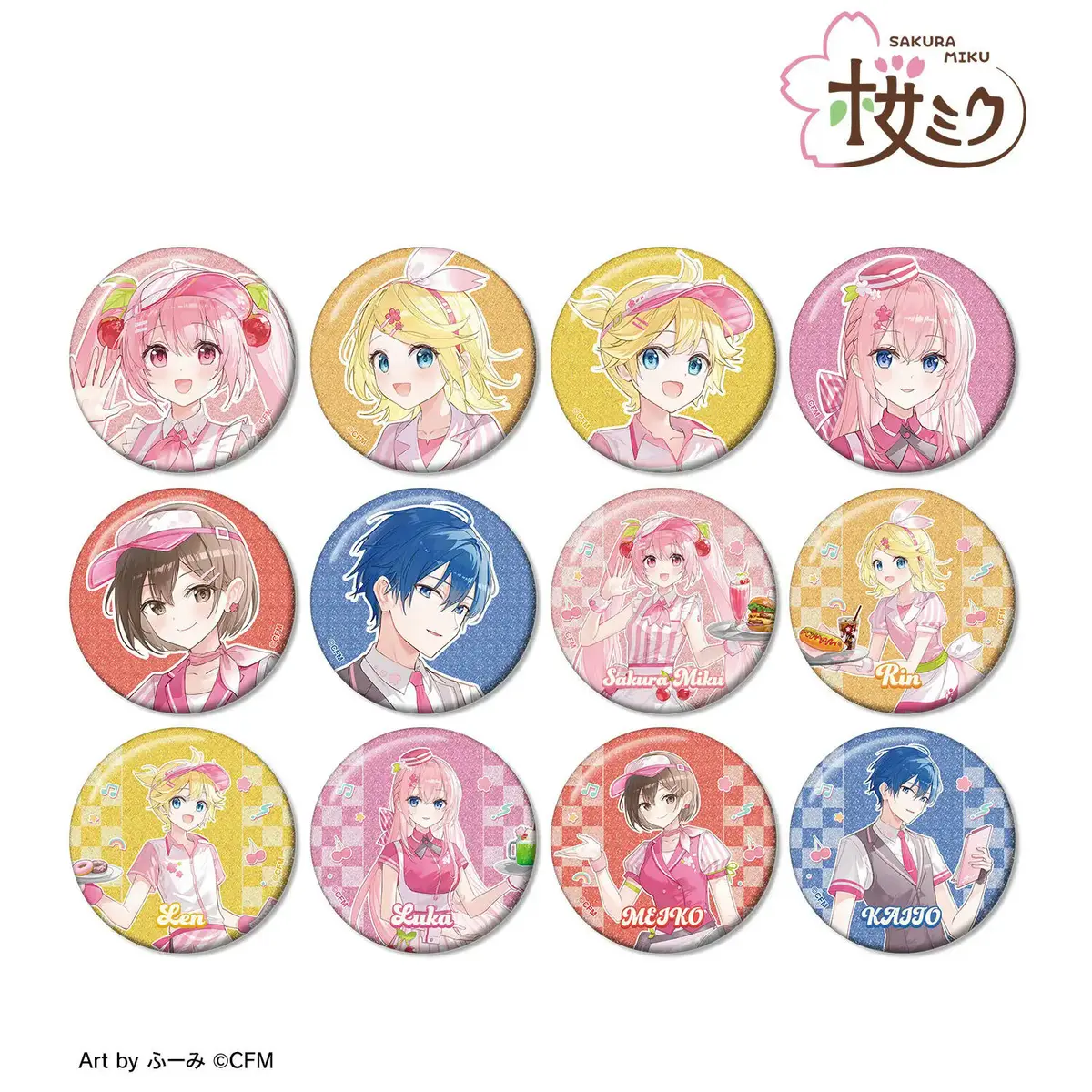 Hatsune Miku American Diner Ver. Trading Glitter Can Badge