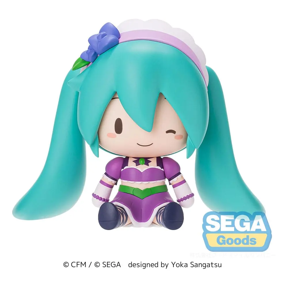 Hatsune Miku x Love and Berry Dress Up and Dance! Sparkly Purple Fuwa Petit Chibi Figure 8 cm