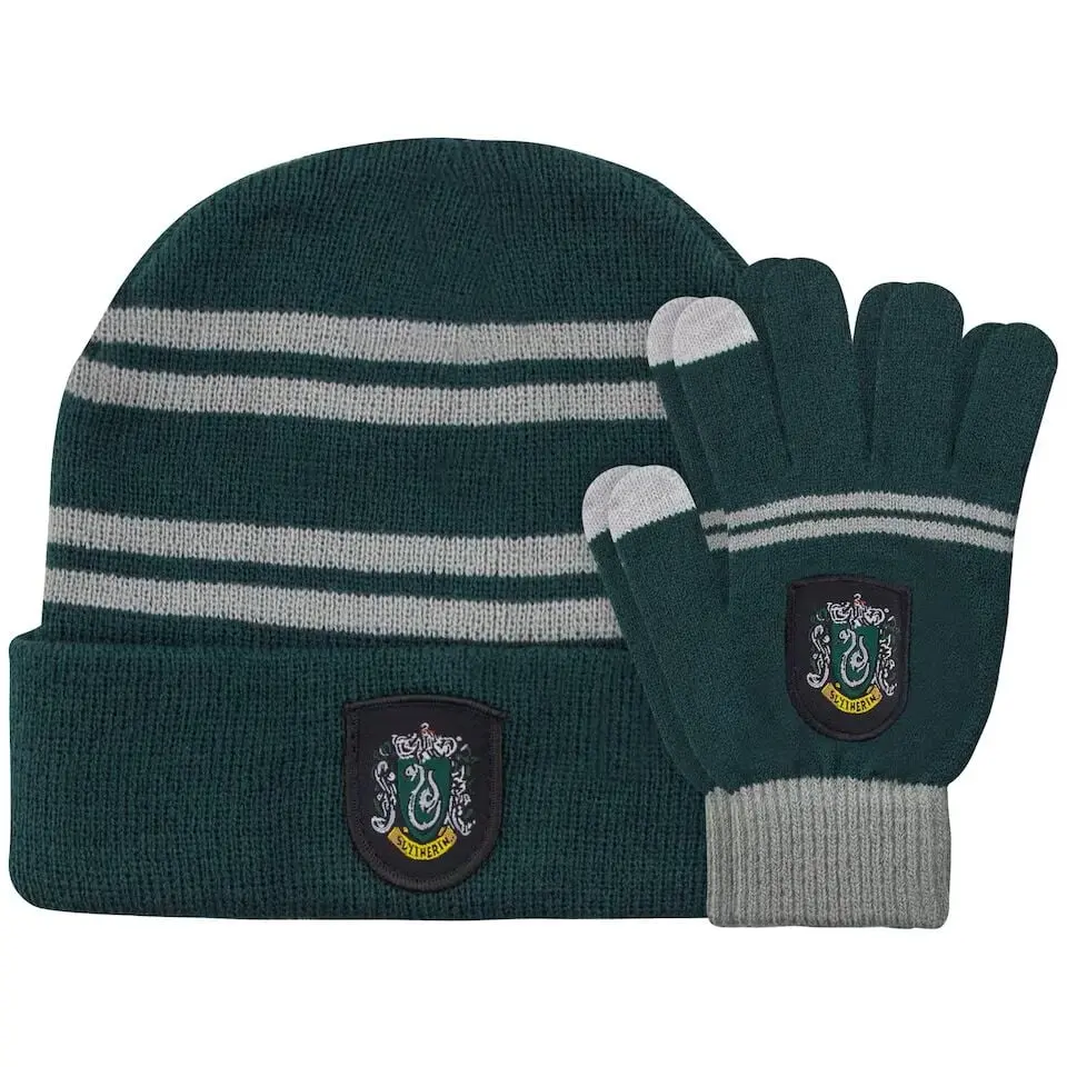 Slytherin Adult Beanie and Gloves