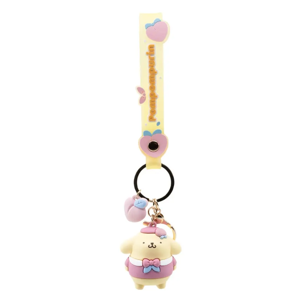 Pompompurin Peach Series Keychain with Hand Strap