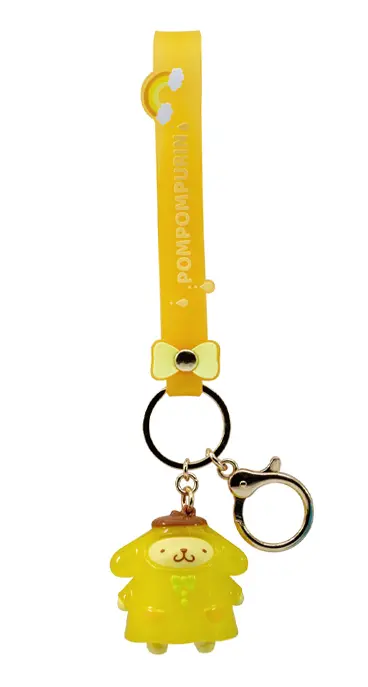 Pompompurin Raincoat Series Keychain with Hand Strap