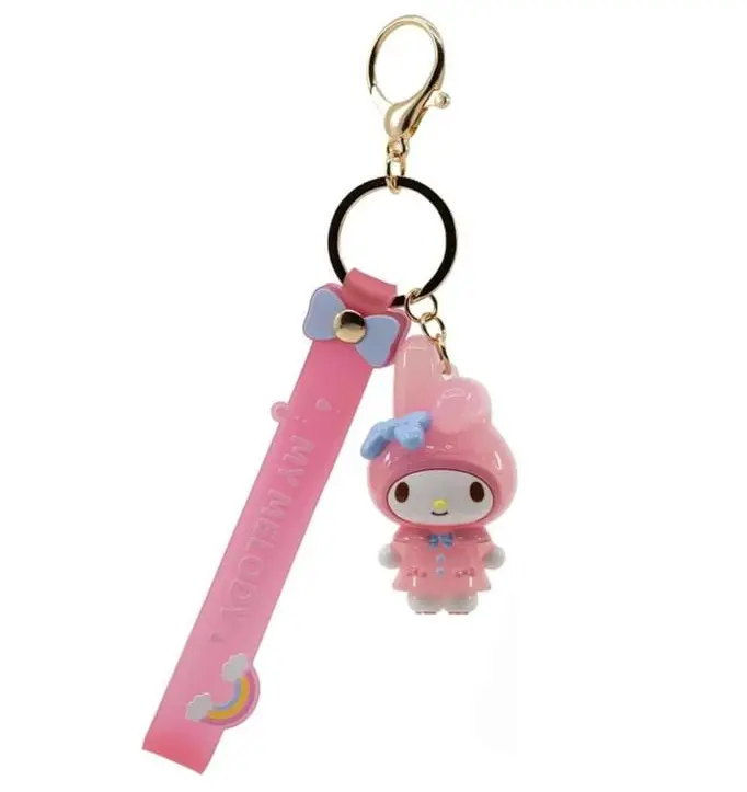 My Melody Raincoat Series Keychain with Hand Strap
