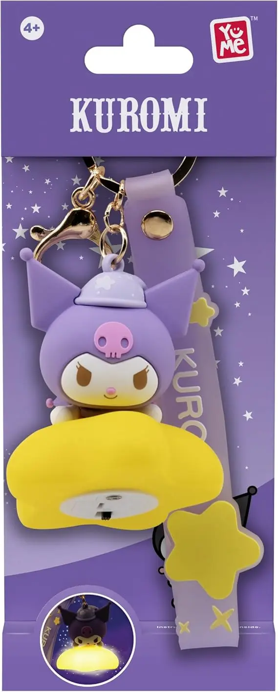 Kuromi Light-Up Star Series Keychain with Hand Strap