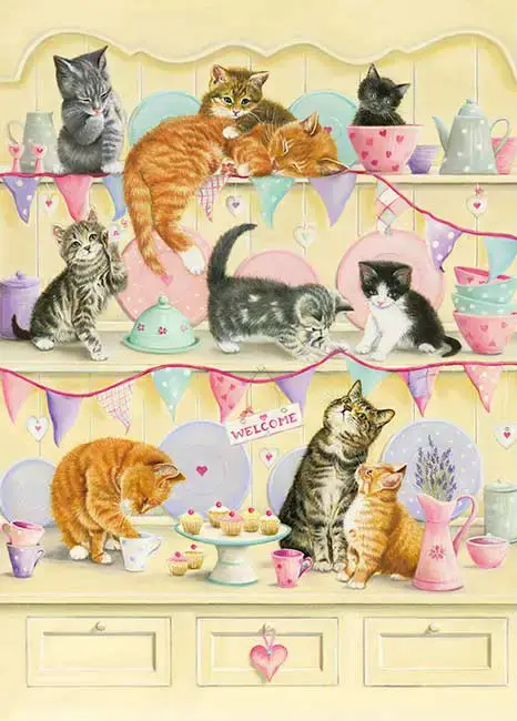 Kitten and Whimsical Tea Time Puzzle (500)