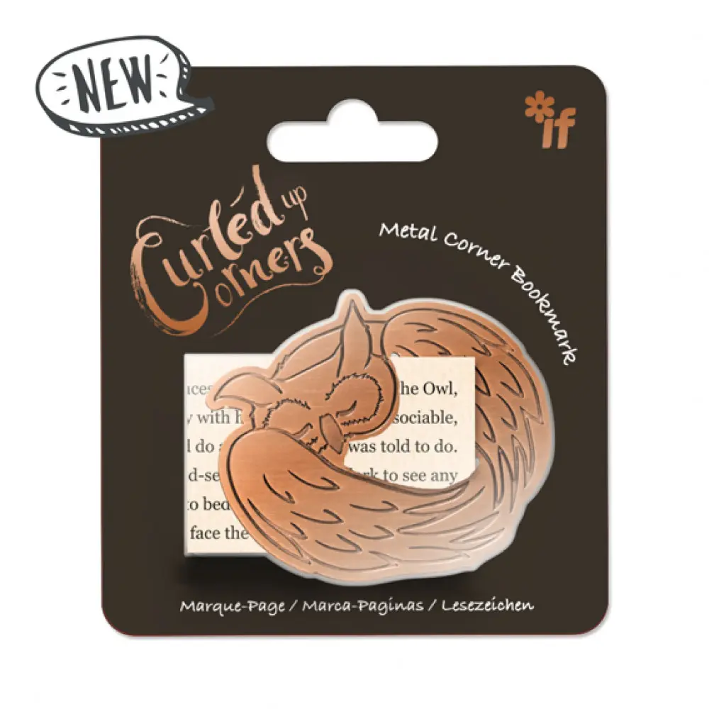 Sleepy Owl - Curled up Corners Bookmark