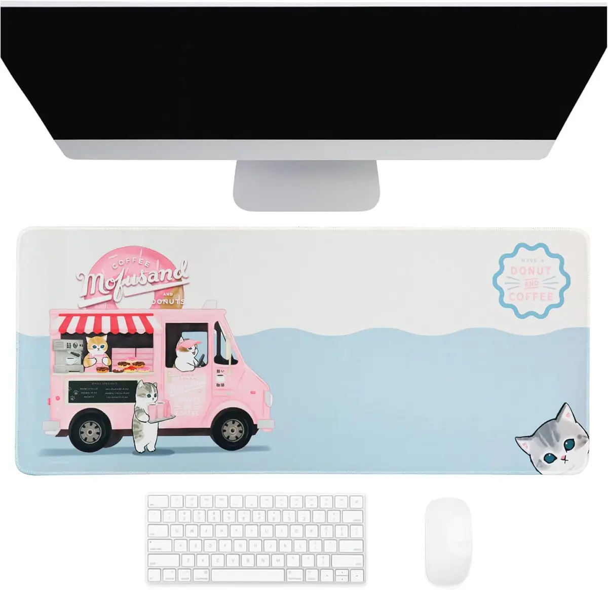Mofusand Jumbo Desk Mat 70x30 cm