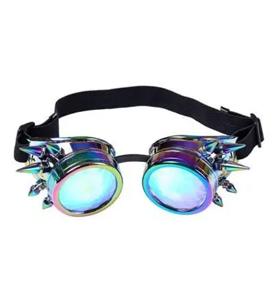 Neo Chrome Spiked Kaleidoscope Goggles