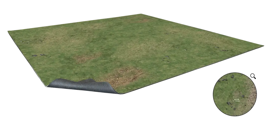 Grassy Fields 90 x 90 cm Grid Gaming Mat