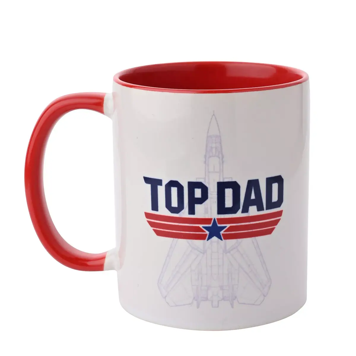 Top Dad Red Inside Mug