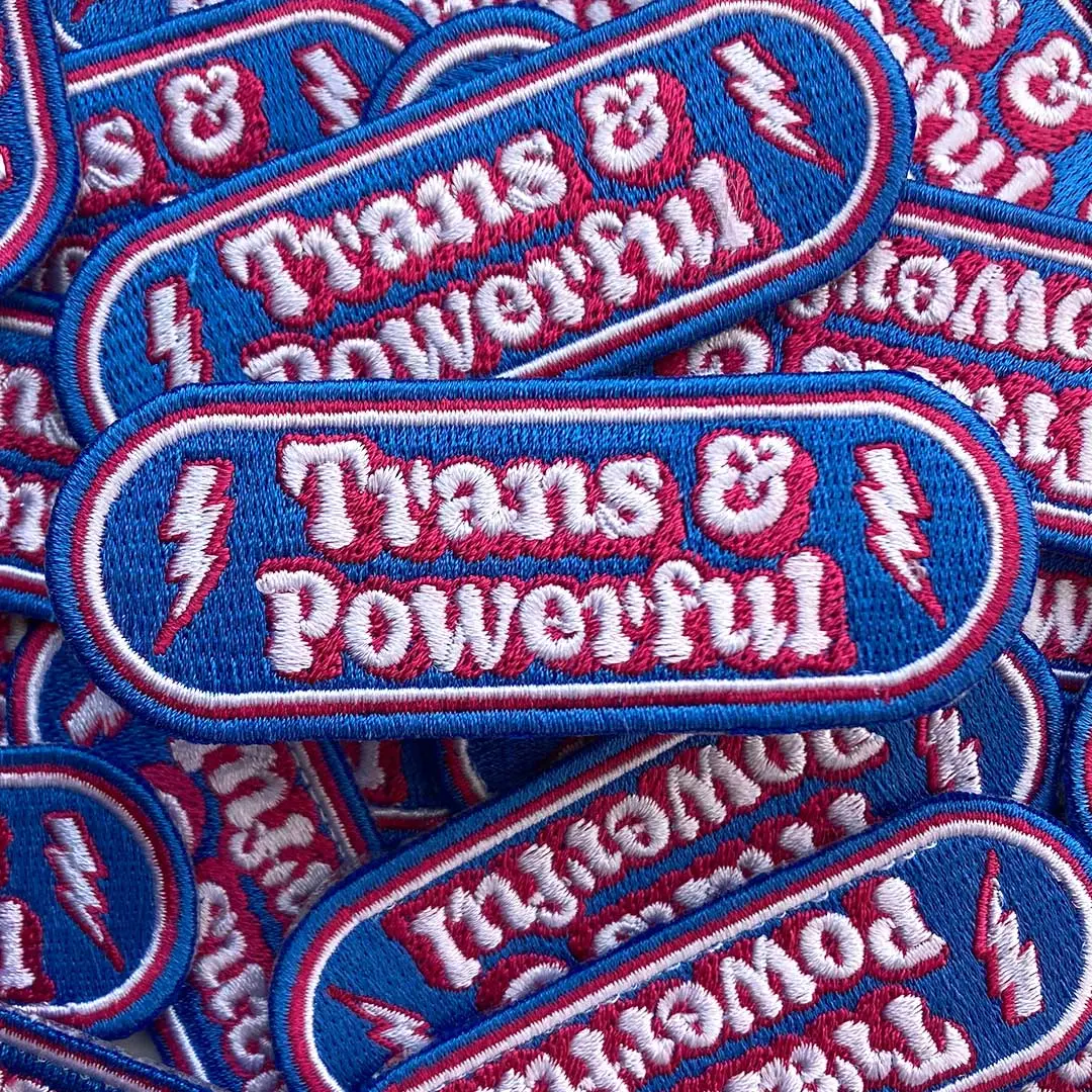 Trans & Powerful Iron On Patch