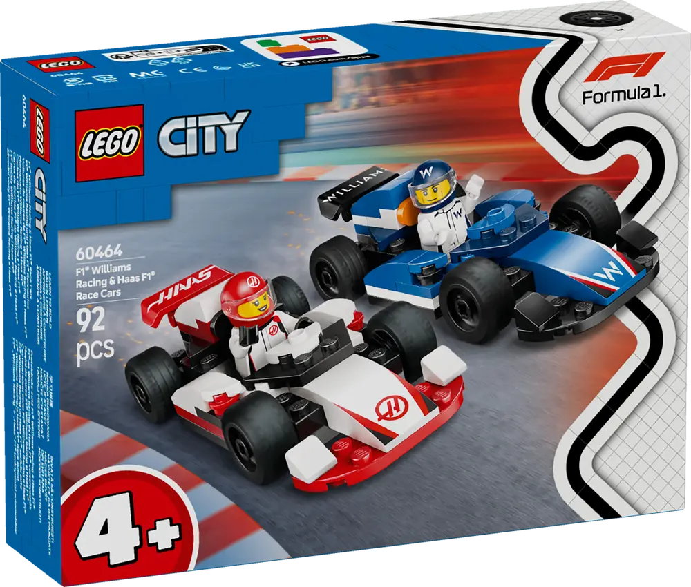 F1 Williams Racing og Haas F1 racerbiler (60464)