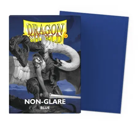 Matte Blue Non-Glare Standard Size Dragon Shield Sleeves (100)