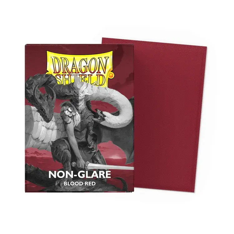 Matte Red Non-Glare Standard Size Dragon Shield Sleeves (100)