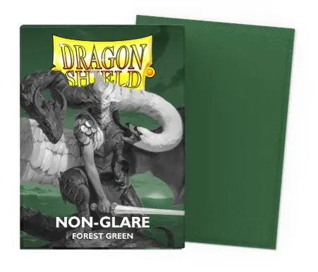 Matte Green Non-Glare Standard Size Dragon Shield Sleeves (100)