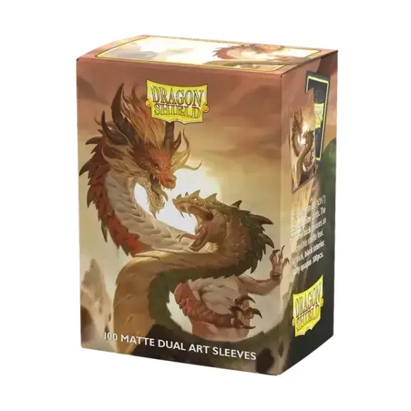 Matte Dual Art Wood Snake Standard Size Dragon Shield Sleeves (100)