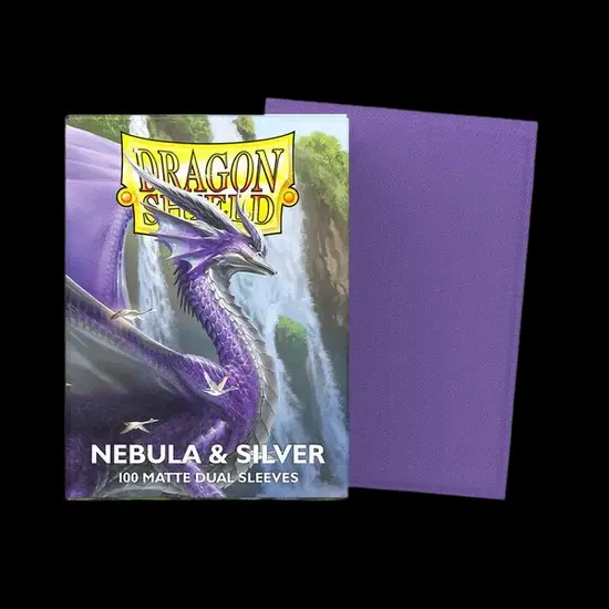 Matte Dual Nebula & Silver Standard Size Dragon Shield Sleeves (100)