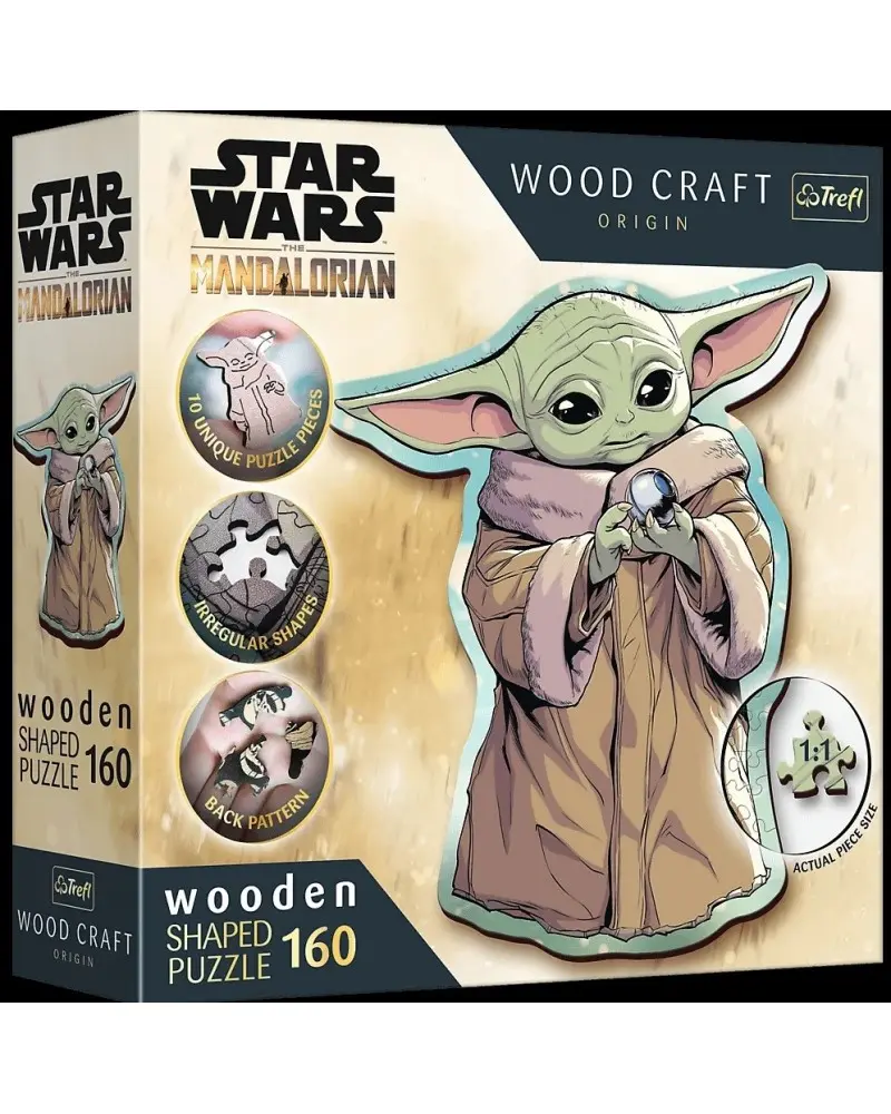 Grogu Shaped Wooden Puzzle (160)