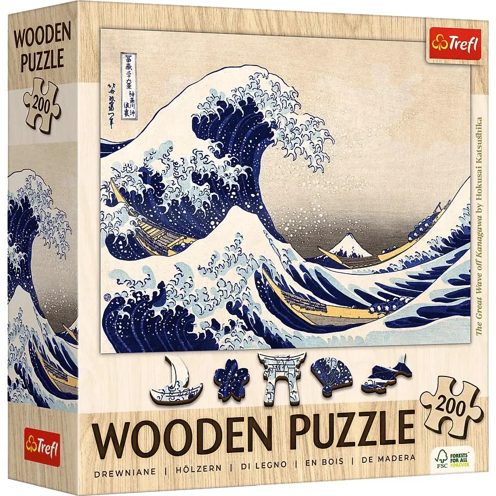 Wave of Kanagawa  Wooden Puzzle (200)