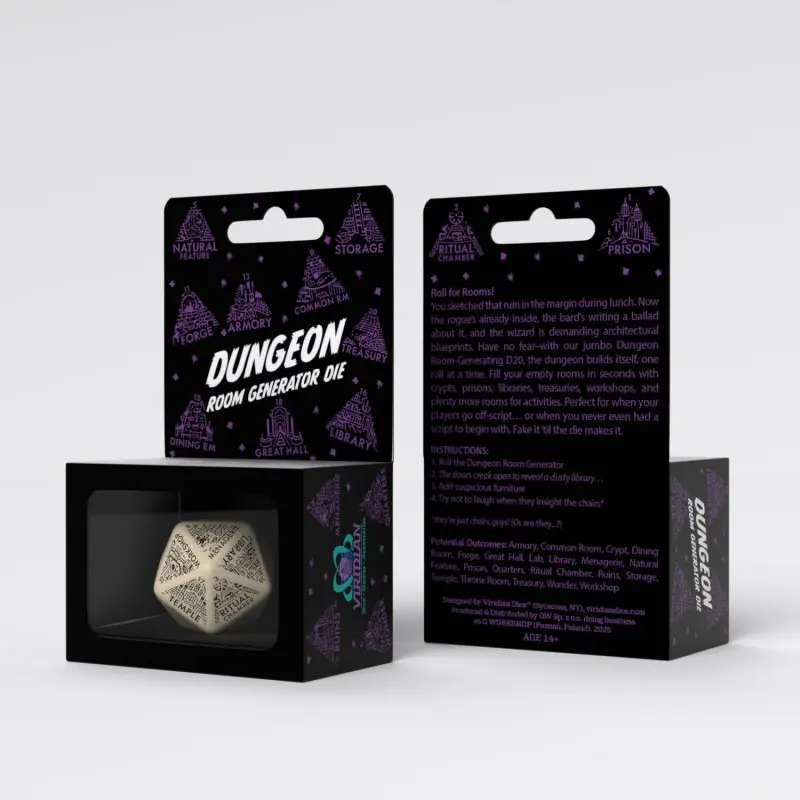Dungeon Generator Die Beige /Black