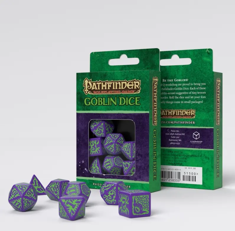 Goblin Poly Purple /Green (7) Terningsett