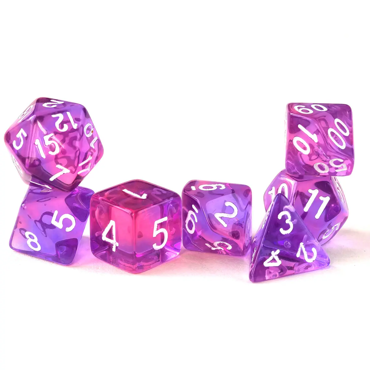 Crystal Poly Magenta & Violet /White (7)