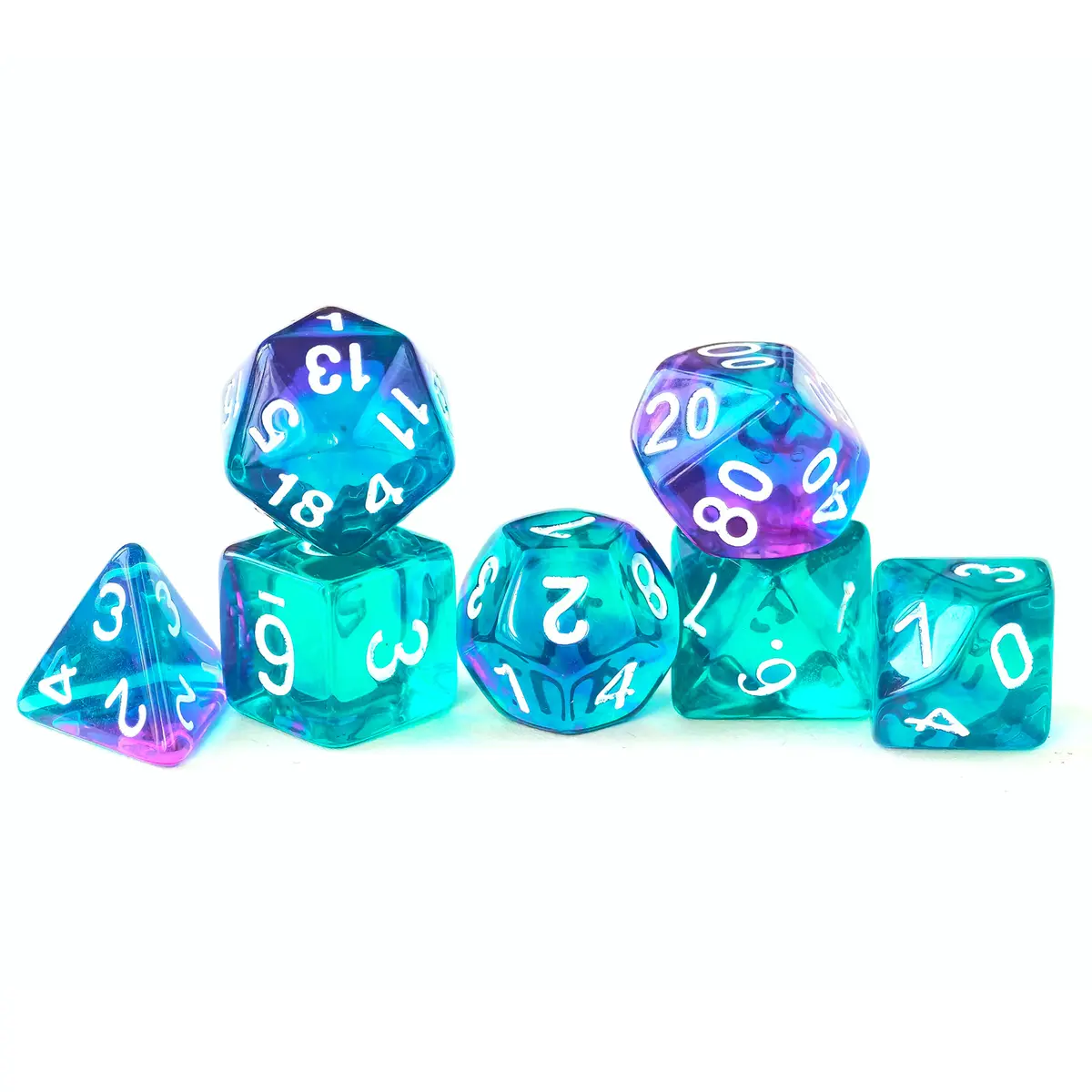 Crystal Poly Teal & Purple /White (7)