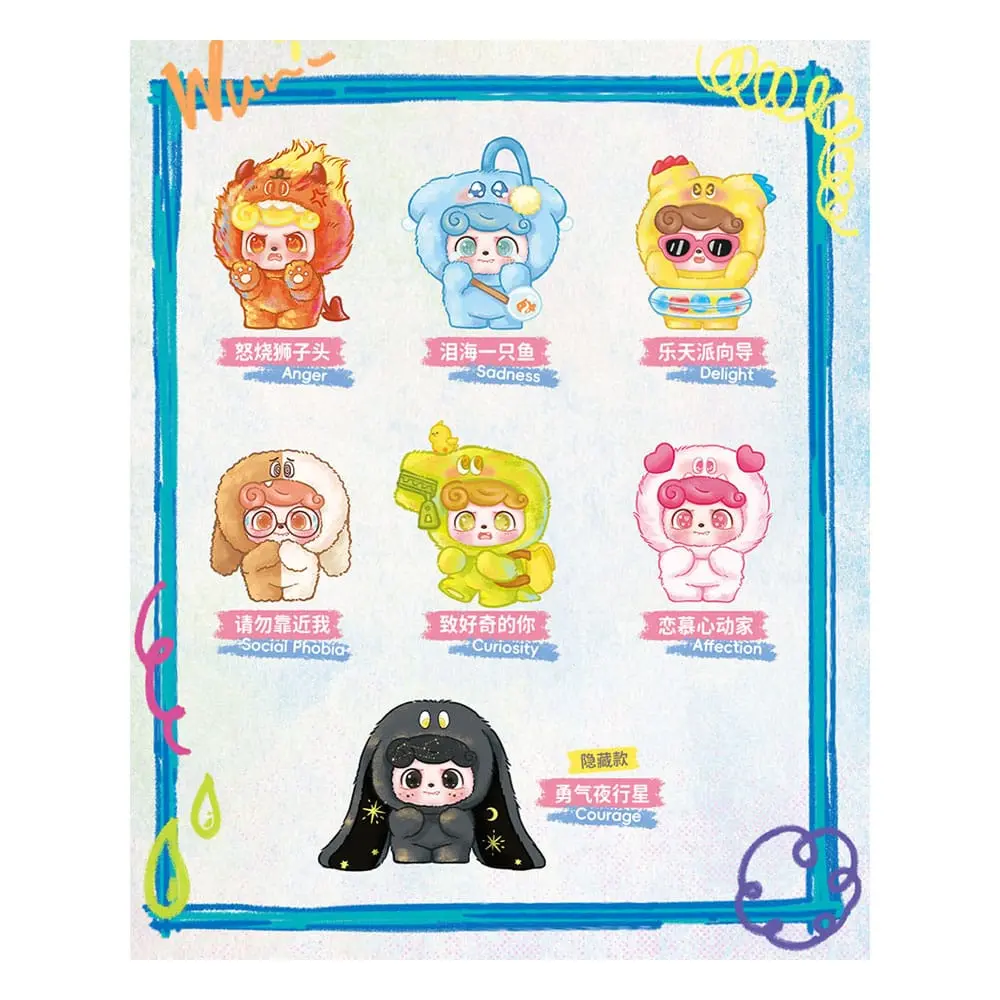 QKid Emotional Hairy Monsters Blind Box 12-14 cm