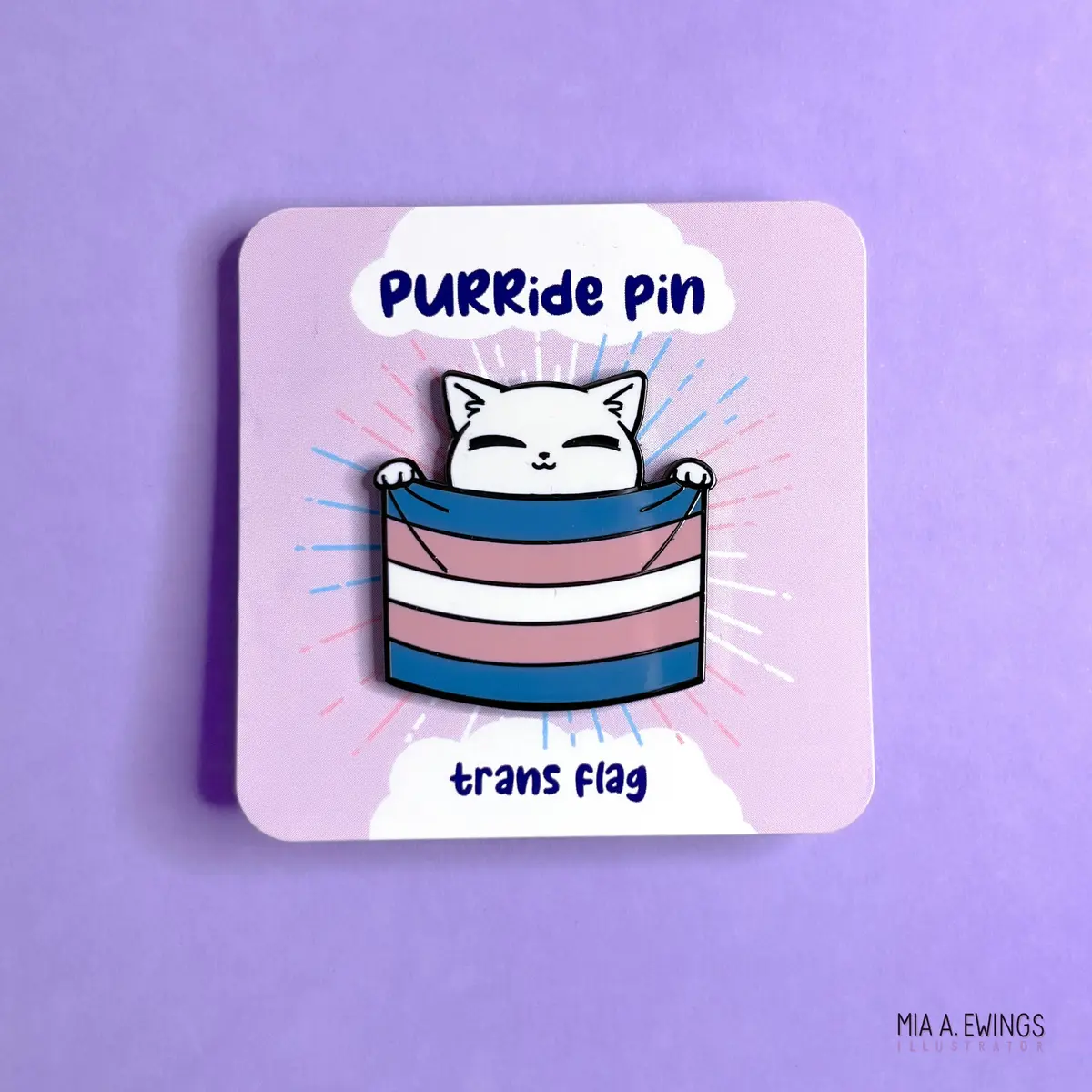 Trans Kitty Pin