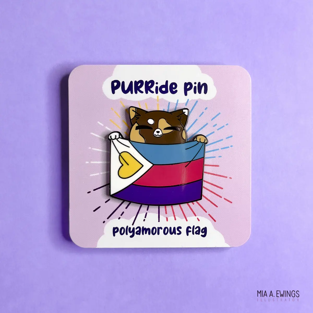 Poly Kitty Pin