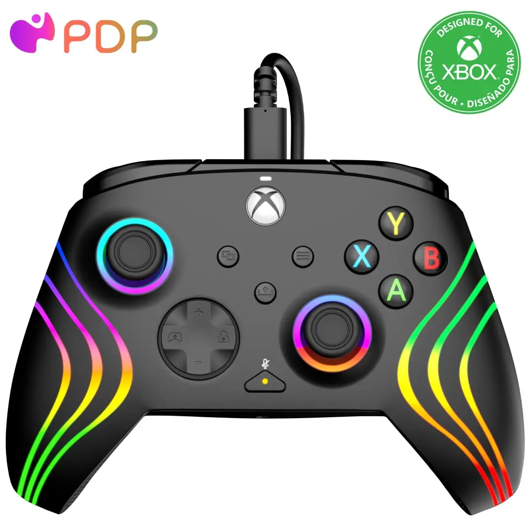 PDP Afterglow Wave Wired Xbox Controller Black