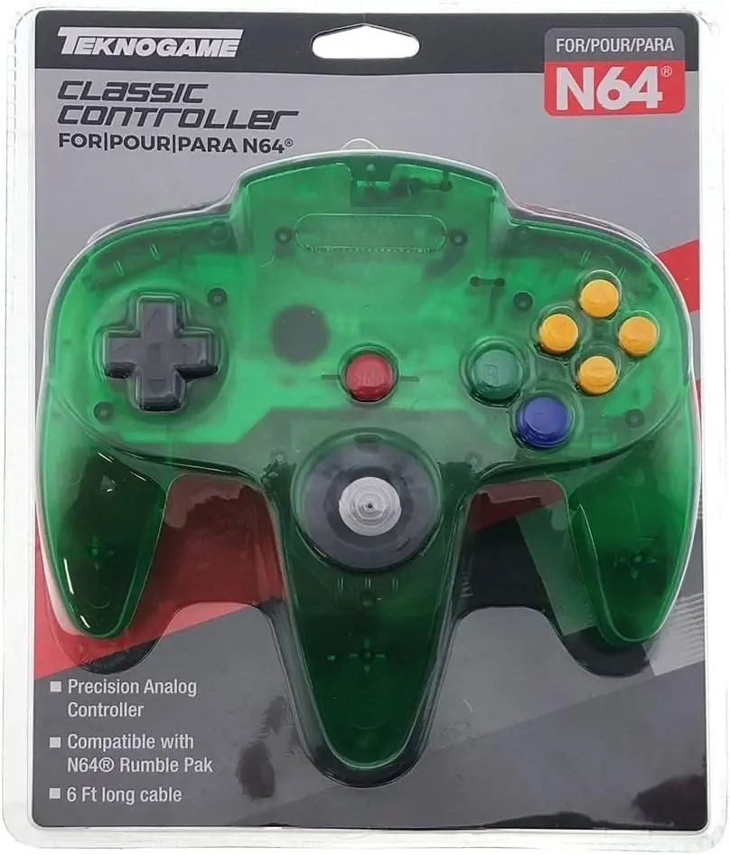 Clear Green N64 Classic Controller