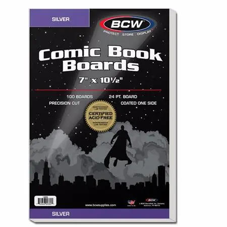 Silver Comic Backing Boards (100) BCW