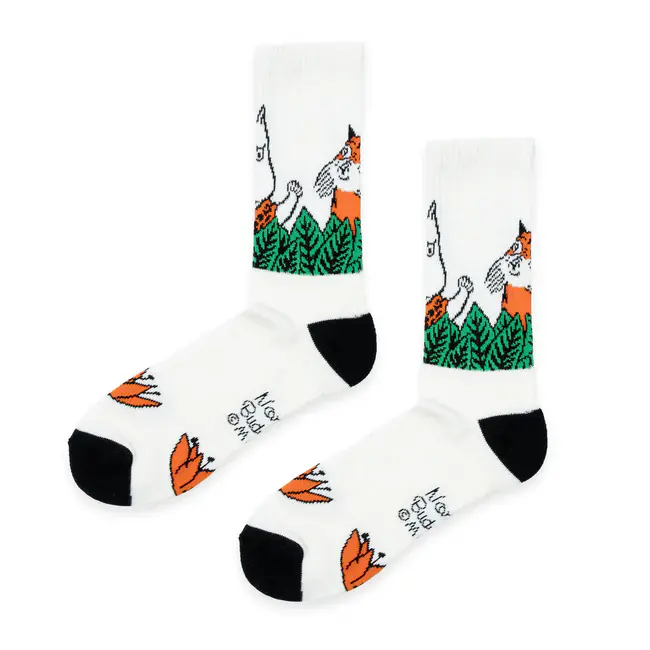 Jungle Moomin White Retro Socks (40-46)