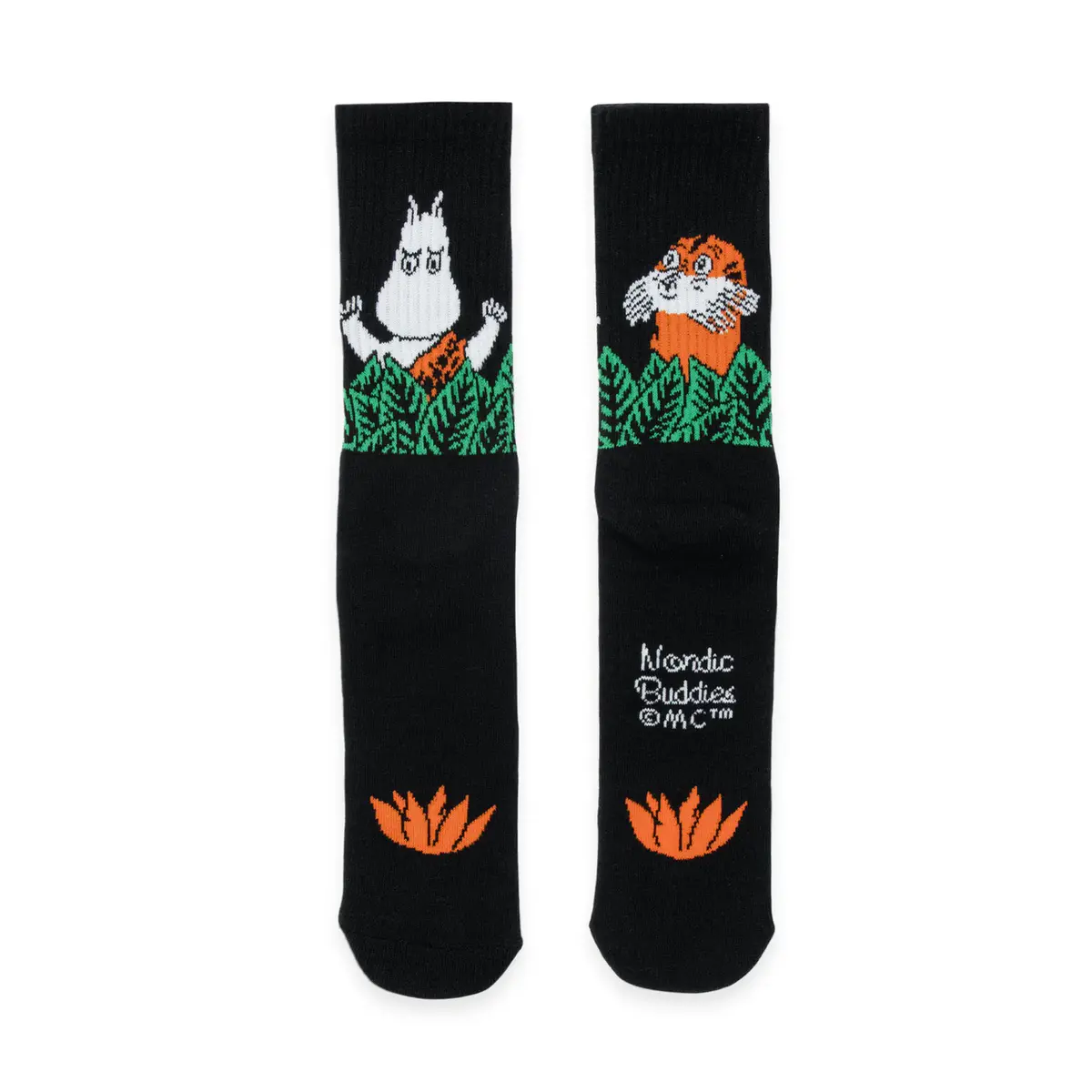 Jungle Moomin Black Retro Socks (40-46)