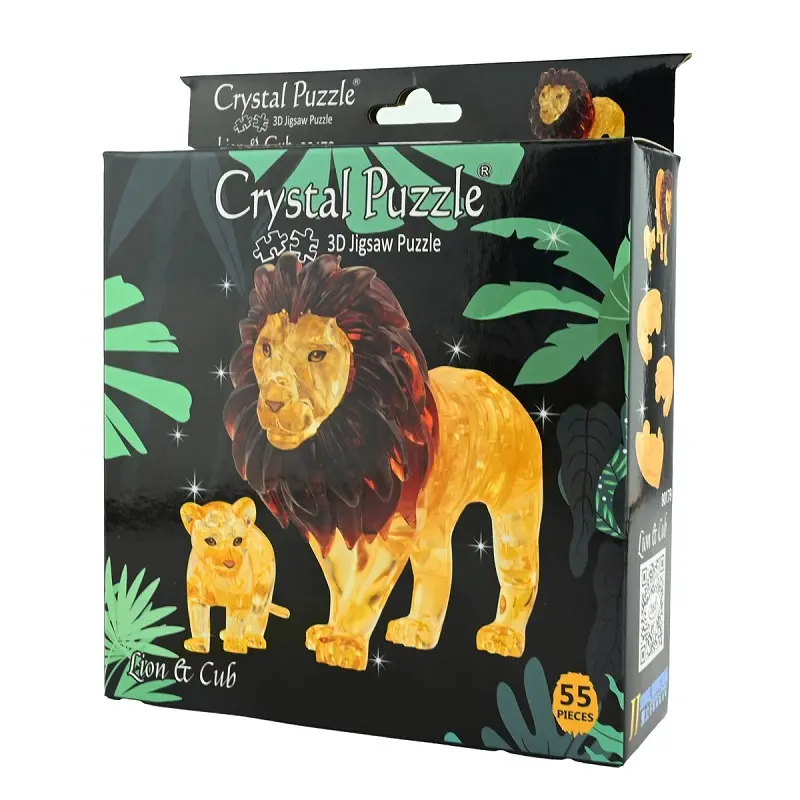 Lion and Cub 3D Crystal Puzzle