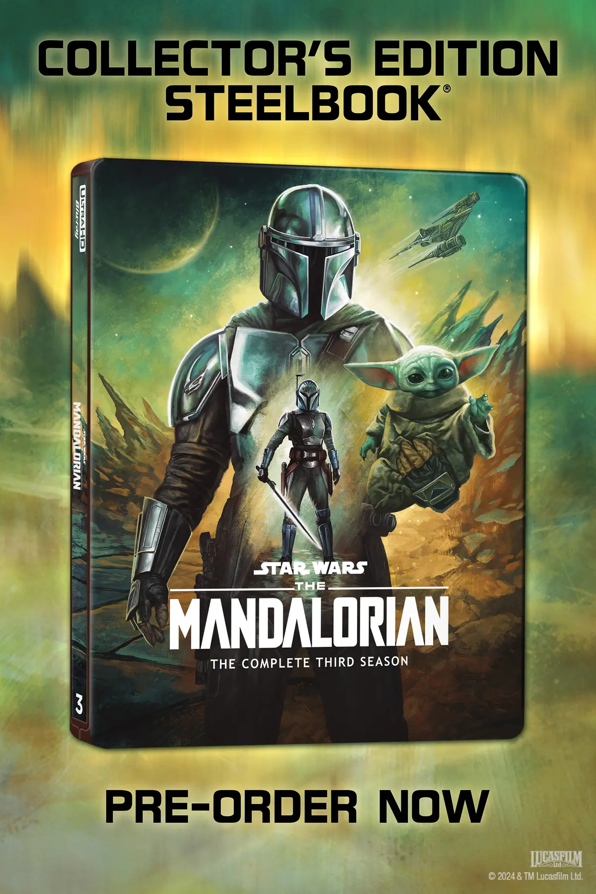 The Mandalorian Sesong 3 Limited Steelbook (Blu-ray + 4K UHD)