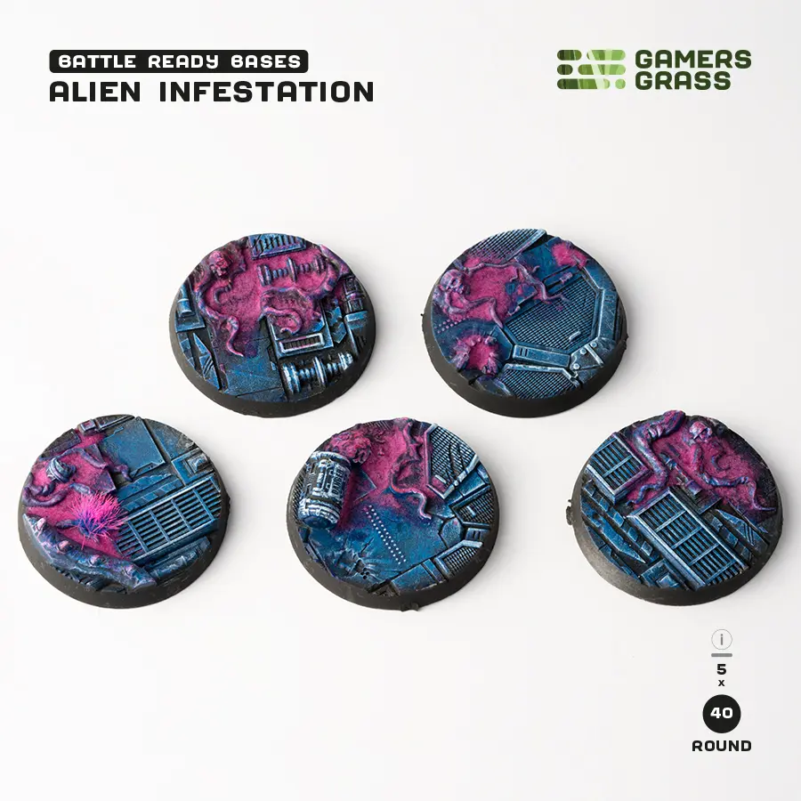 Alien Infestation Bases Round 40 mm (5)